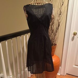 Paula Frani Made in Italy Elegant Black Sleeveless Dress